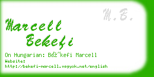 marcell bekefi business card